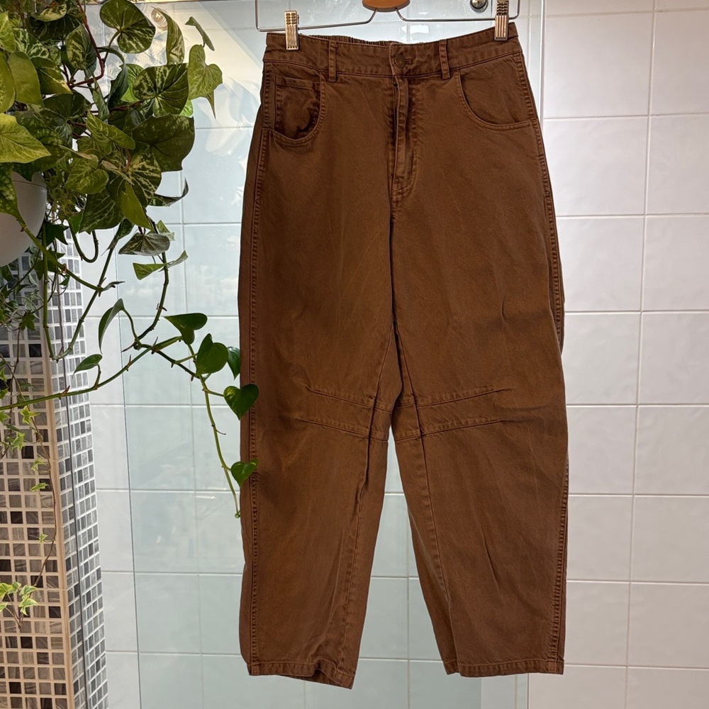 Young Fabulous & Broke Brown Barrel Jeans